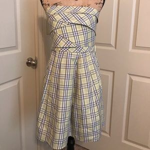 Strapless Plaid Dress